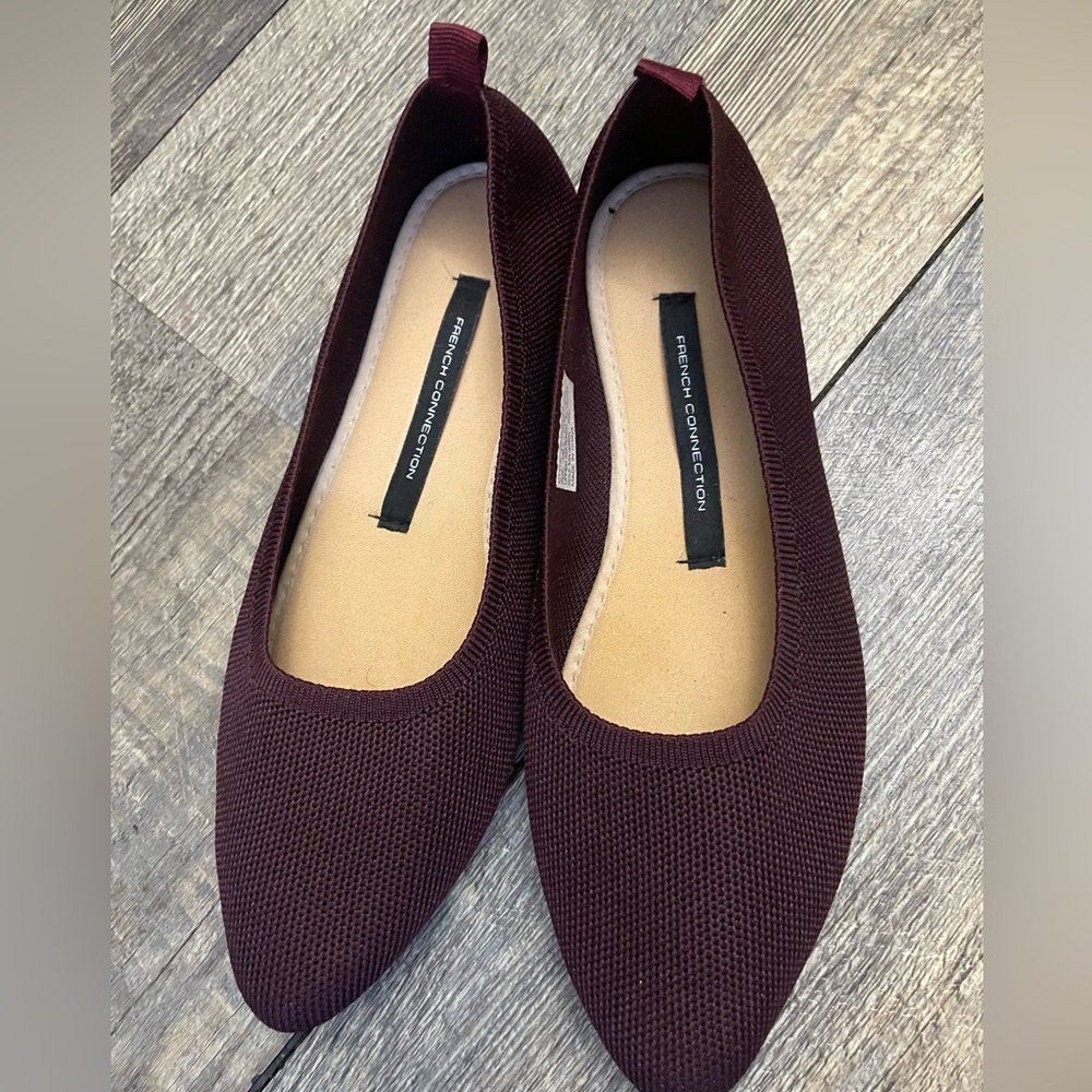 French Connection Deep Burgundy Flats